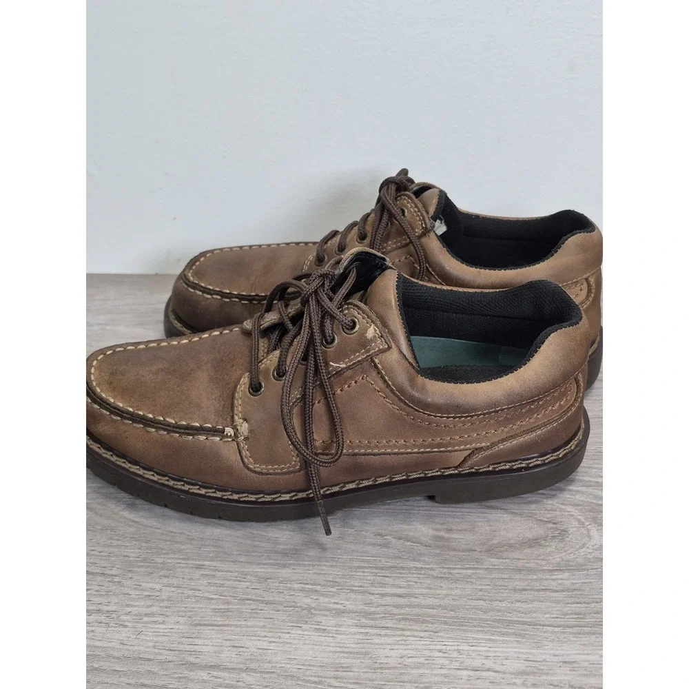 Earth Shoes Mack Men's Size 7.5 Brown Leather Outdoor Hiking Oxford